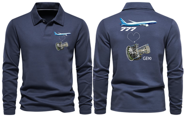 BOEING 777 LONG SLEEVE POLO